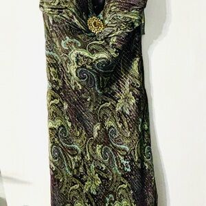 Elegant Paisley Print Dress